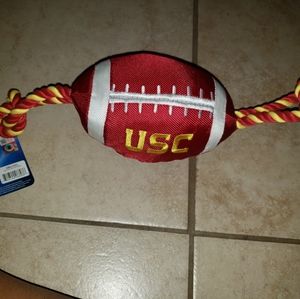 Collegiate USC Nylon Football dog toy